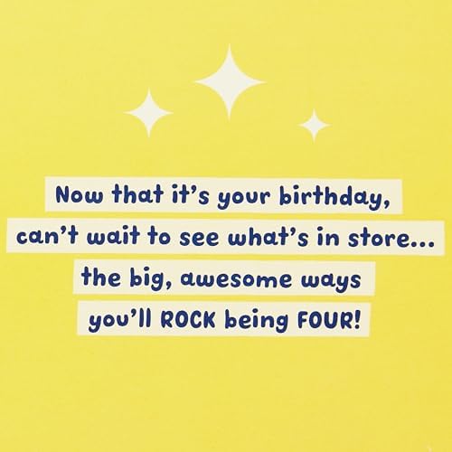 Hallmark 4th Birthday Card for Kids (Fuzzy Number)