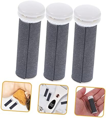 3pcs Coarse Electric Foot File Replacement Professional Pedicure Rollers for Cracked Heels and Hard Calluses Dead Skin Remover and Foot Care Tool