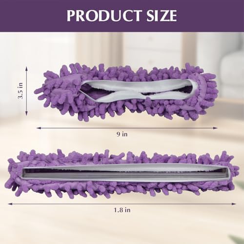 1 Pairs Mop Slippers, Washable Microfiber Mopping Slippers, Mop Shoes for House Floor Cleaning