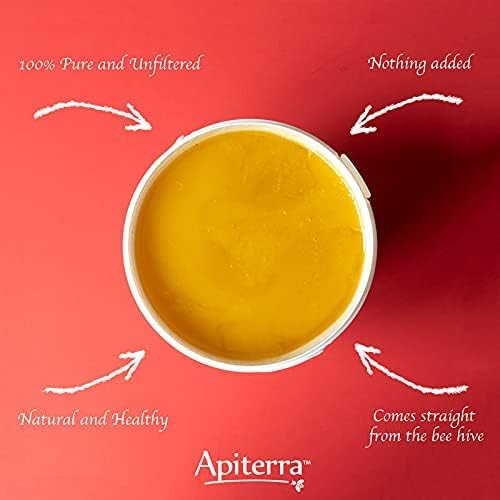 Apiterra - Raw Honey Bulk 8 lbs Bucket Unfiltered Unpasteurized 100% Pure and Natural Wildflower Raw Honey