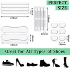 34 Pcs High Cushion Inserts, Sling Shoe Grip for Sandals & Backs, Women's Strap Cushion Inserts, Silicone Thin Heel Straps for High Heels & More