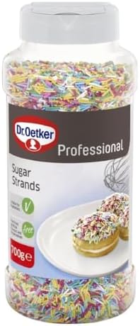 Dr Oetker Professional Coloured Sugar Strands - Pack Size = 1x700g