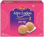 Bikaji Atta Ladoo 14.11 oz (400g), Premium Whole Wheat Ladoo, Traditional Indian Sweet, Authentic Homemade Style Mithai, Ready to Eat Festive Dessert, Gifting Sweet, Premium Ladoo Sweet Box