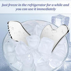 2 Pcs Stainless Steel Scraping Facial Tool for Jawline Sculpting and Decongestive Lymphatic Drainage, Face Massager Tool