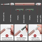 2Pcs Rose Gold Ear Wax Removal Kit,Stainless Steel Ear Wax Remover with LED Lights and Magnifier,Ear Cleansing Tool Set,Reusable Ear Curette Wax Removal Set for Children and Adults Ro Ear Care