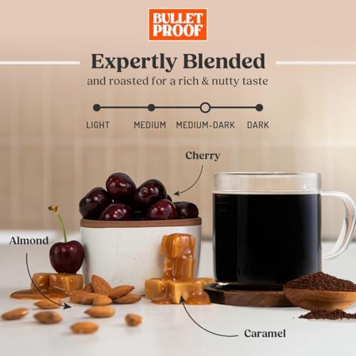 Bulletproof The Mentalist Medium-Dark Roast Ground Coffee, Clean Coffee Tested for Toxins, 12 Ounces