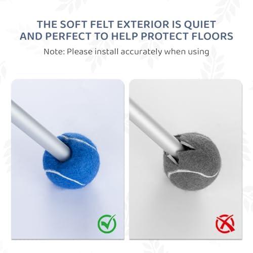 ANCKNE Walker Tennis Balls Precut Tennis Balls for Walkers 4PCS Walkers Legs Universal Precut Glide Balls, Heavy Duty Long Lasting Felt Pad Glide Coverings for Furniture Legs and Floor Protection