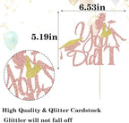 Congratulations on graduation Cake topper 2026 glitter girl graduation cake topper 2026 graduation decorations 2026 graduation party decoration supplies (rose gold1)