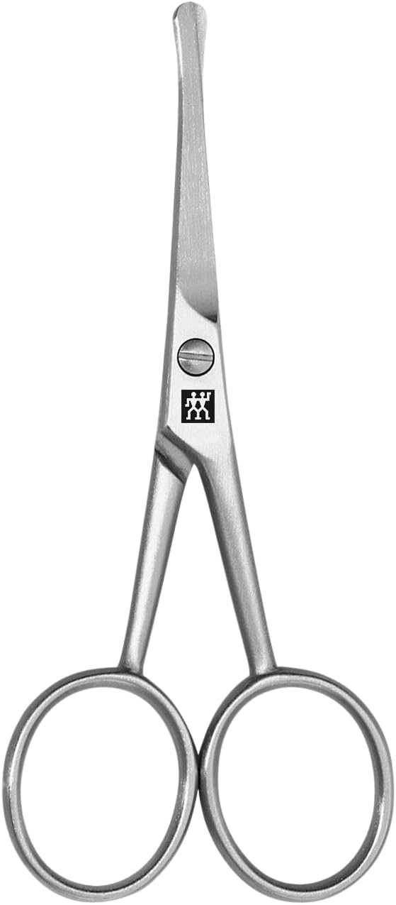ZWILLING Nose Facial Hair Scissors, Durable Stainless Steel, Matte, Premium Facial Care, 105 mm
