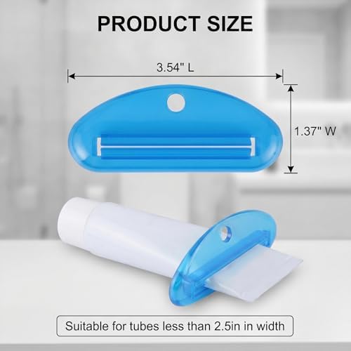 4 Pcs Toothpaste Tube Squeezer, Hanging Toothpaste Dispenser Clip Tube Squeezer Tool for Bathroom Organization, Facial Cleanser, Creams & Paint