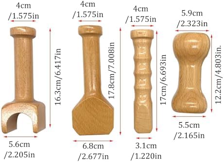 Hammer Spine Set,Chiropractic Adjustment Hammer,Chiropractic Adjustment Chisel,4-Piece Set with Toolbox,Smooth Wooden Structure,for People with Physical Fatigue and Poor Sleep