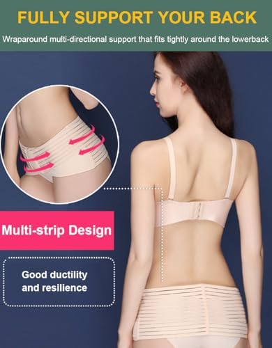 SUJAYU Back Brace for Lower Back Pain Women, Thin Support Belt Lumbar Support Brace Sacroiliac Belt Hip Brace for Women (Medium)