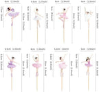Ballerina Cupcake Toppers,24 PCS Ballerina Cake Topper,Ballerina Birthday Party Decorations