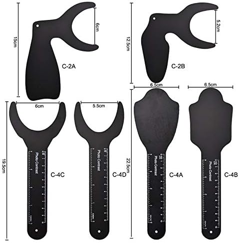 6 Pcs Dental Photography Contraster, 6 Size Black Background Board Intraoral Photographic, Palatal Photo Contrast Kit