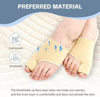 Bunion Corrector Sleeve, Orthopedic Toe Splint for Pain Relief, 2 Pack, Beige (2, Beige)