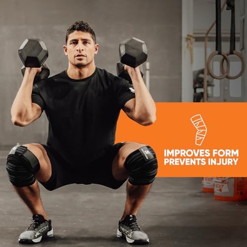 ProFitness Knee Wraps for Weightlifting Men & Women - 78'' Long Knee Straps for Weightlifting - Knee Wraps Support for Squat