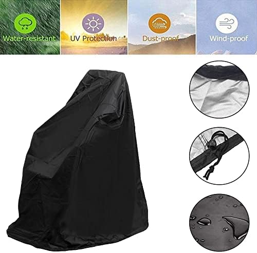 Electric Wheel Chair Cover Waterproof Mobility Scooter Storage Cover for Travel Power Wheelchair Dust Protective Cover with Adjustable Drawstring (45"L x 29.5"W x 51"H, Black)