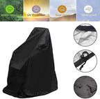 Electric Wheel Chair Cover Waterproof Mobility Scooter Storage Cover for Travel Power Wheelchair Dust Protective Cover with Adjustable Drawstring (45"L x 29.5"W x 51"H, Black)