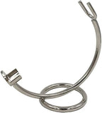 Curved Chrome Razor Stand for Straight, Shavette & Cartridge Razors - Fits 100 mm+ Handle Lengths