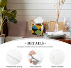 KIROJA Mid-Century Modern Print Tissue Box Cover, Square Leather Tissue Case Modern Home Decoration for Home,Car,Office