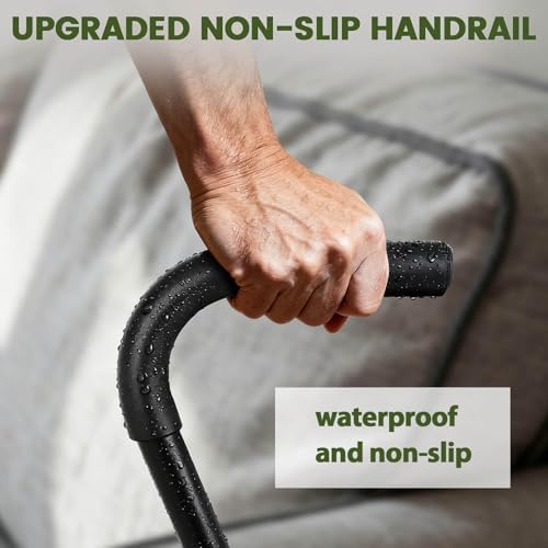 GCCSJ Couch Stand Assist Aid for Elderly: Chair Sofa Lift Assis Devices for Seniors Sit to Stand - 6 Height Adjustable Mobility Daily Living Aid Rail Assistance Handle, Black