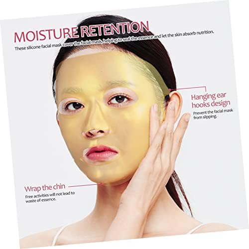 minkissy 15pcs Reusable Silicone Face Mask Covers Prevent Serum Evaporation Comfortable Design Ear Hooks for Moisturizing Facial Treatments and Spa Use