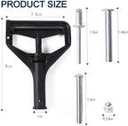 Matthew 2Pcs Commercial Mop Head Clamps for Screw Plastic Mop Heads,Quick Change Head Mop Handle,Heavy Duty Mop Head Replacement Holder Change Handle -Commercial Gripper Mop Wet Mop Handle (Black)
