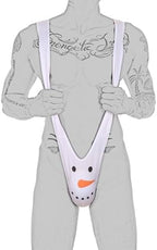 Evankin Christmas Gag Gift Men Novelty Funny Underwear with Bells Mankini Costume Sexy Bodysuit Strap Thong