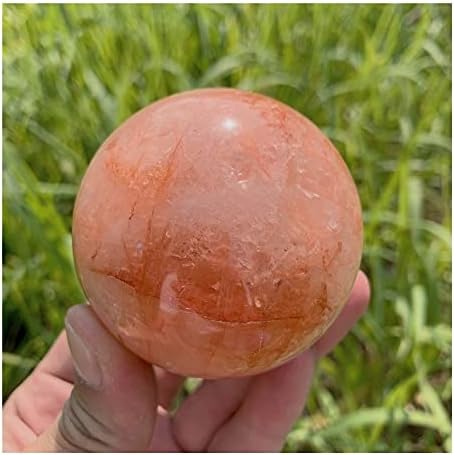 Health & Household Natural Crystals Red Fire Quartz Sphere Energy Ball Reiki Stones Room Home Office Aquarium Decoration Accessories Gemstone (Size : 50-55mm)