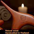Lungcha 4 Types, 5 Piece Set Traditional Thai Massage Reflexology Wooden Stick Tool (Set of 4 Types Body Hand Foot Massage)