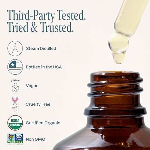 Cliganic Organic Rosemary Essential Oil, 100% Pure Natural, for Hair, Skin, Aromatherapy | Non-GMO Verified