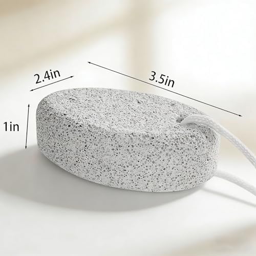 2PCS Natural Foot Pumice Stone for Feet, Natural Lava Stone Foot Exfoliator, Pedicure Tools Hard Skin Callus Remover Hands Foot File Exfoliation to Remove Dead