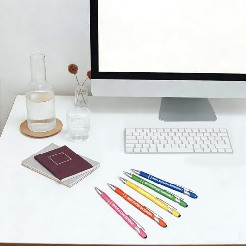 KeCee 7Pcs Fuck Pens, Funny Pens for Adults, Fun Gag Gifts for Women Men, Novelty Office Gift for Coworkers Nurses, Personalized Ballpoint Pen Bulk