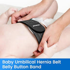 VELPEAU Umbilical Hernia Belt Baby Newborn -with 3 Different Shaped Compression Pads, Belly Button Navel Band Wrap Truss Abdominal Binder Support for Infant, Children, Toddler, Kids, Black One Size < 20"