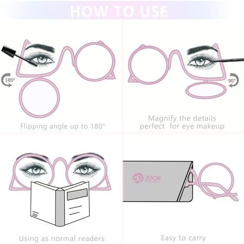 JOOX Makeup Reading Glasses for Women Large Magnifying Cosmetic Readers Make Up Eyeglasses