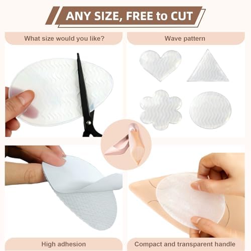 5 Pairs Clear Non-Slip Shoe Pads Sole Protectors Adhesive, High Heels Anti-Slip Shoe Grips, Non-Skid Sole Protector for Stilettos Dress Shoes & Pumps