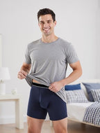 TIICHOO Washable Incontinence Underwear for Men Cotton Boxer Briefs 100ml Absorbency Mens Leakproof Underwear