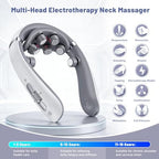 Zenopax Multi-Head Neck Massager with Heat, 10 Modes &16 Intensities, 100 to109°F, Electric Neck Massager for Pain Relief and Deep Relaxation