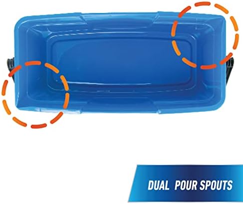 Unger Professional 3 Gallon Bucket – Compact Cleaning Bucket, Comfort-Grip Handle, 2 Pour Spouts, Portable Cleaning Supplies, Plastic Mop Bucket for Floor, Window & Household Cleaning