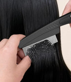 Dandruff Comb 2PC Upgraded Fine Tooth Scalp Detox Comb Lice for Women, Men & Kids Scalp Detoxing, Sweep & Massage Hair Brush Tool with Elegant Box for Hair Care (Pink)