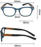Blue Light Blocking Reading Glasses for Men Women, Wood Grain Vintage Style Computer Readers Eyeglasses Value 4 Pack