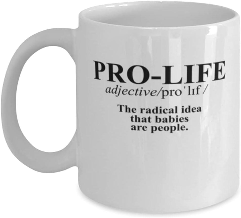 Teegarb Letter Blanket Coffee Mug Funny Pro Life Definition Motivational