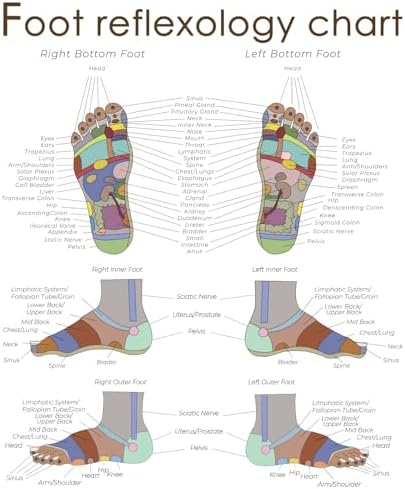 Reflexology Socks Set with Tools, 2 Pairs Foot Massage Socks Chiro Acupressure Acupuncture Massage Tool Trigger Point Pain Relief Remedy Acupoint Birthday Gifts for Women