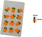 Edible 24 pcs Easter Themed Sugar Easter Carrot cake decorations, Carrots cupcake toppers, perfect Icing Cookies decro for Cupcakes, Cake, Macaron and Cakecicles Decorating