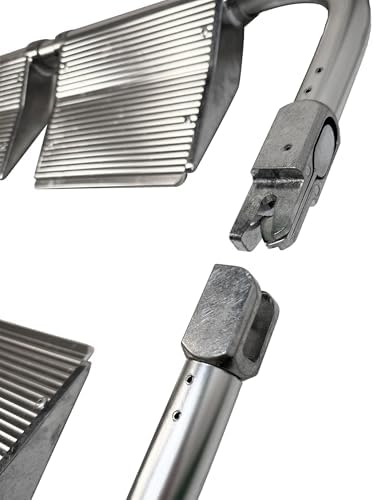 LINE2design-USA- Foldable Aluminum Scoop Stretcher - EMS Portable Stretcher with Adjustable Length, Patient Transport Medical Stretcher with Breakaway Hinge Mechanism - 350.5 Lb Load Capacity, Silver