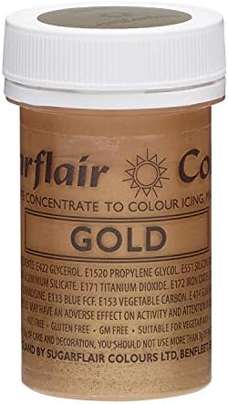 Culpitt Sugarflair Paste Colours-Gold Satin, Small