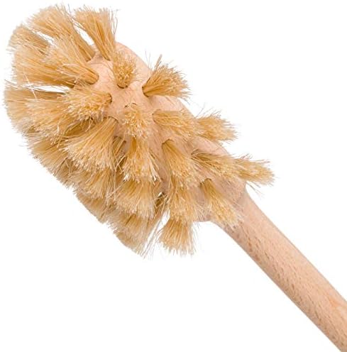REDECKER Horsehair Drinking Bottle Brush with Beechwood Handle, 13-3/4-inches - Natural Wooden Bottle Brush - Made in Germany