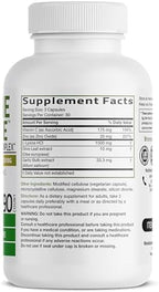 Bronson L-Lysine Defense Immune Support Complex 1500 MG L-Lysine Plus Olive Leaf, Garlic, Vitamin C and Zinc - Non-GMO, 90 Vegetarian Capsules