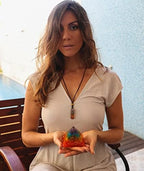 Orgonite Crystal Handmade Seven Chakra Gemstone Pyramid - Orgone Chakra Healing Stone Pyramids for Mediation, Yoga, Reiki, Spiritual Gift, Office and Home Décor