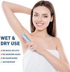 Bikini Trimmer for Women,2 in 1 Womens Electric Razors,Dual Head Shaver for Women Lady Facial Pubic Legs Private Area Body Hair,IPX7 Waterproof Wet & Dry